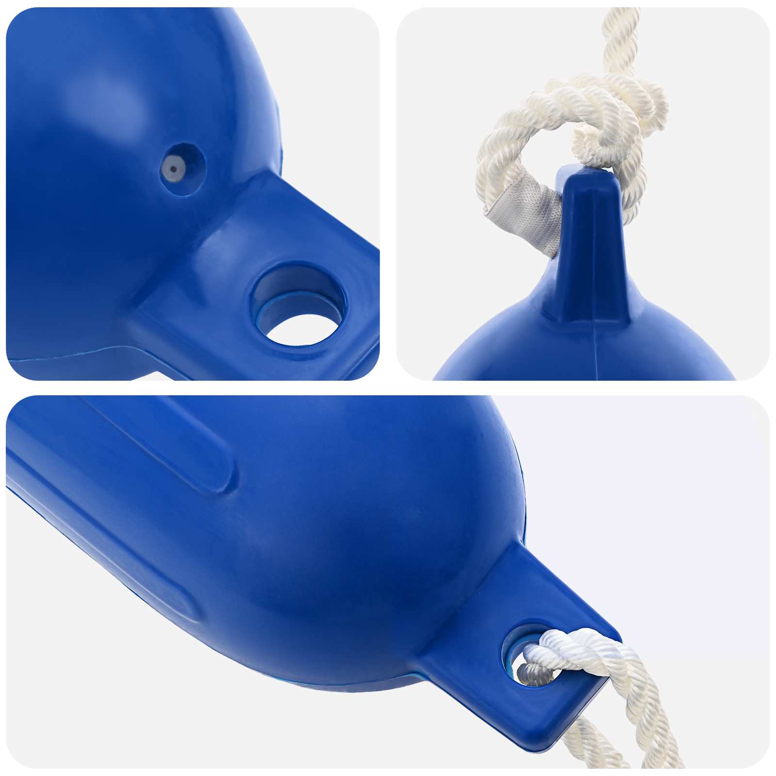 Bootsfender 2 Stk. Ø 11 x 40 cm Blau PVC