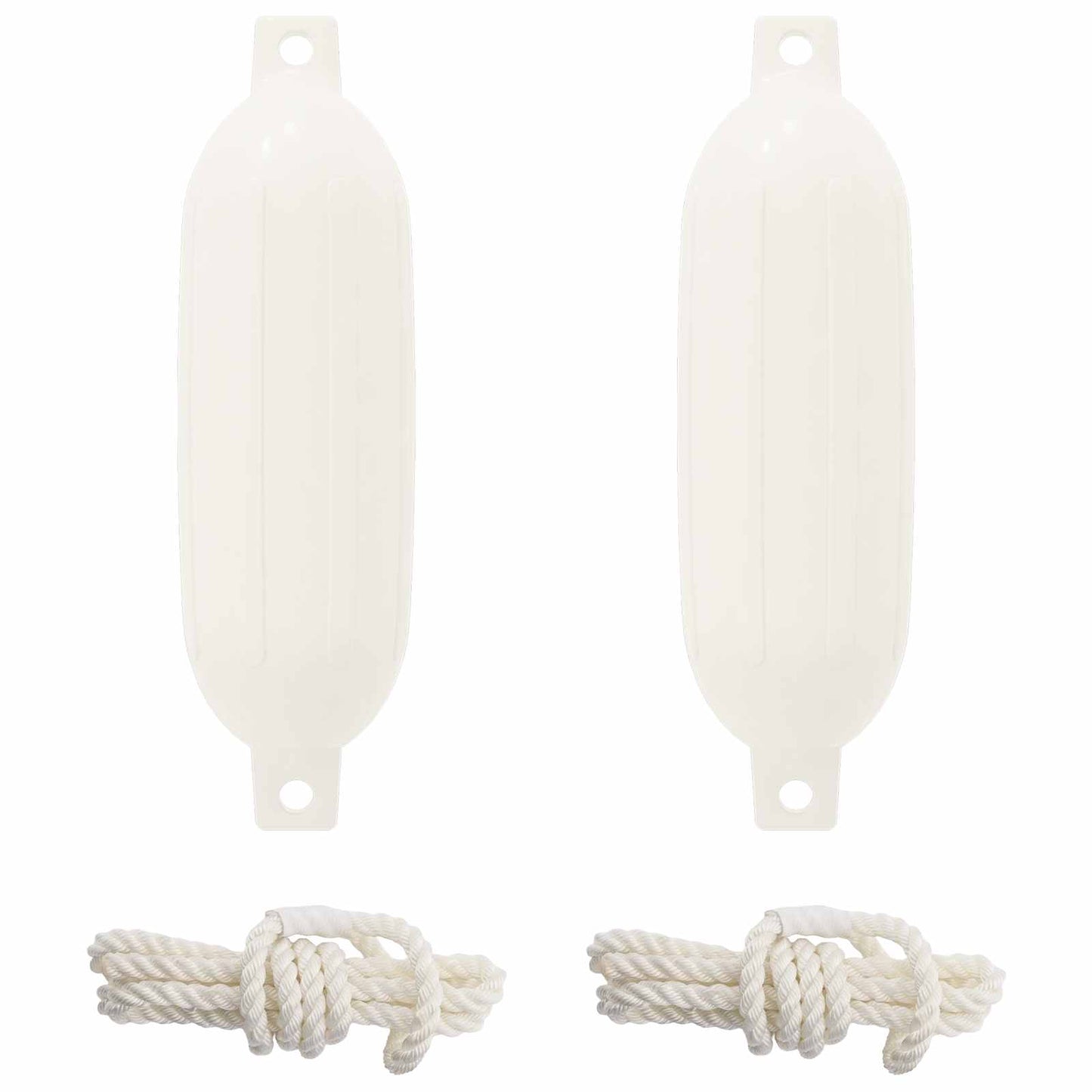 Bootsfender 2 Stk. Ø 11 x 40 cm Weiß PVC
