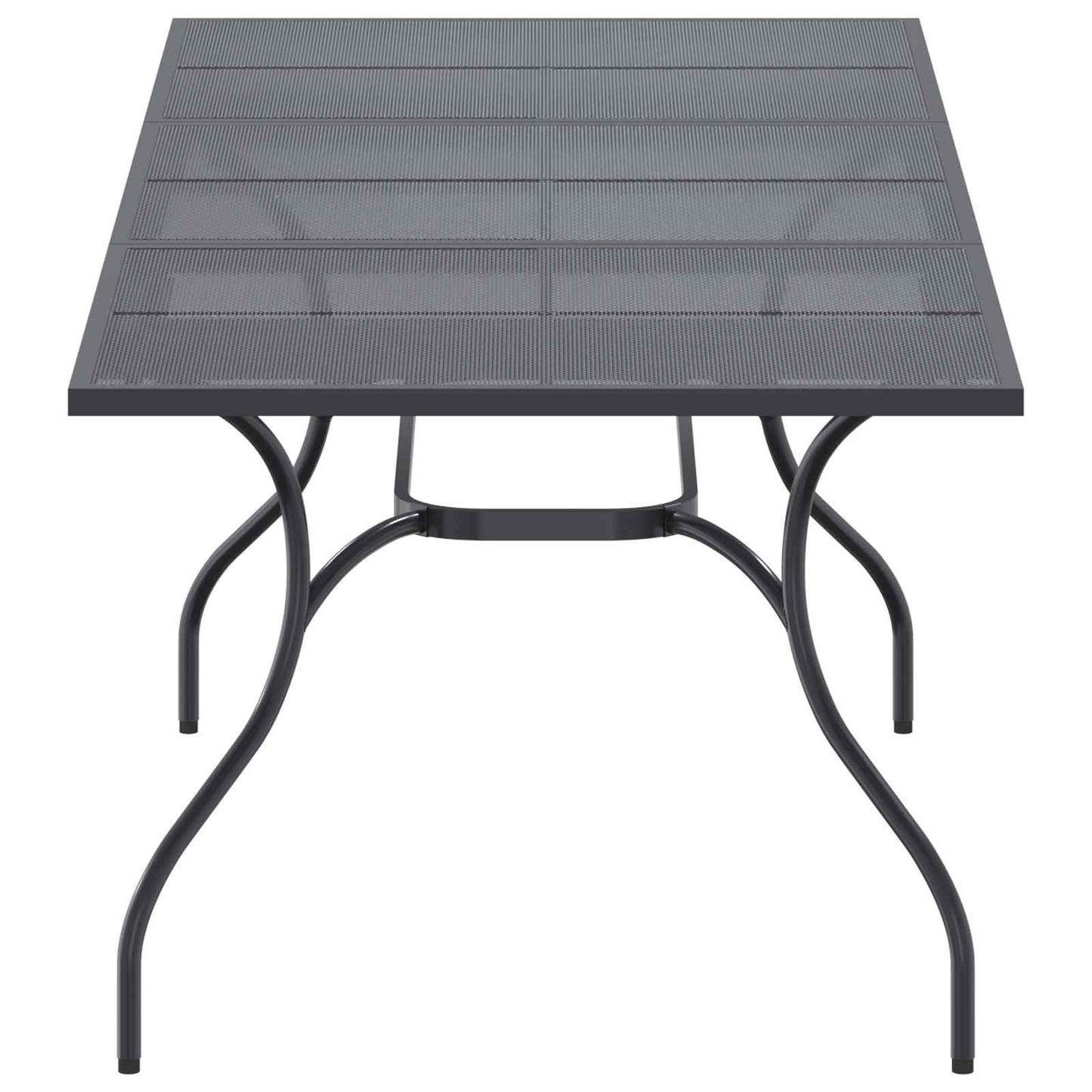 Ausziehbarer Mesh Esstisch Anthrazit 212 x 90 x 76 cm Stahl
