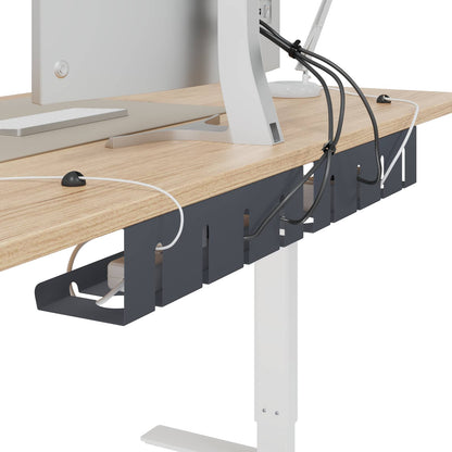 Unter dem Schreibtisch Kabelmanagement Tray 2 Stk. Anthrazit
