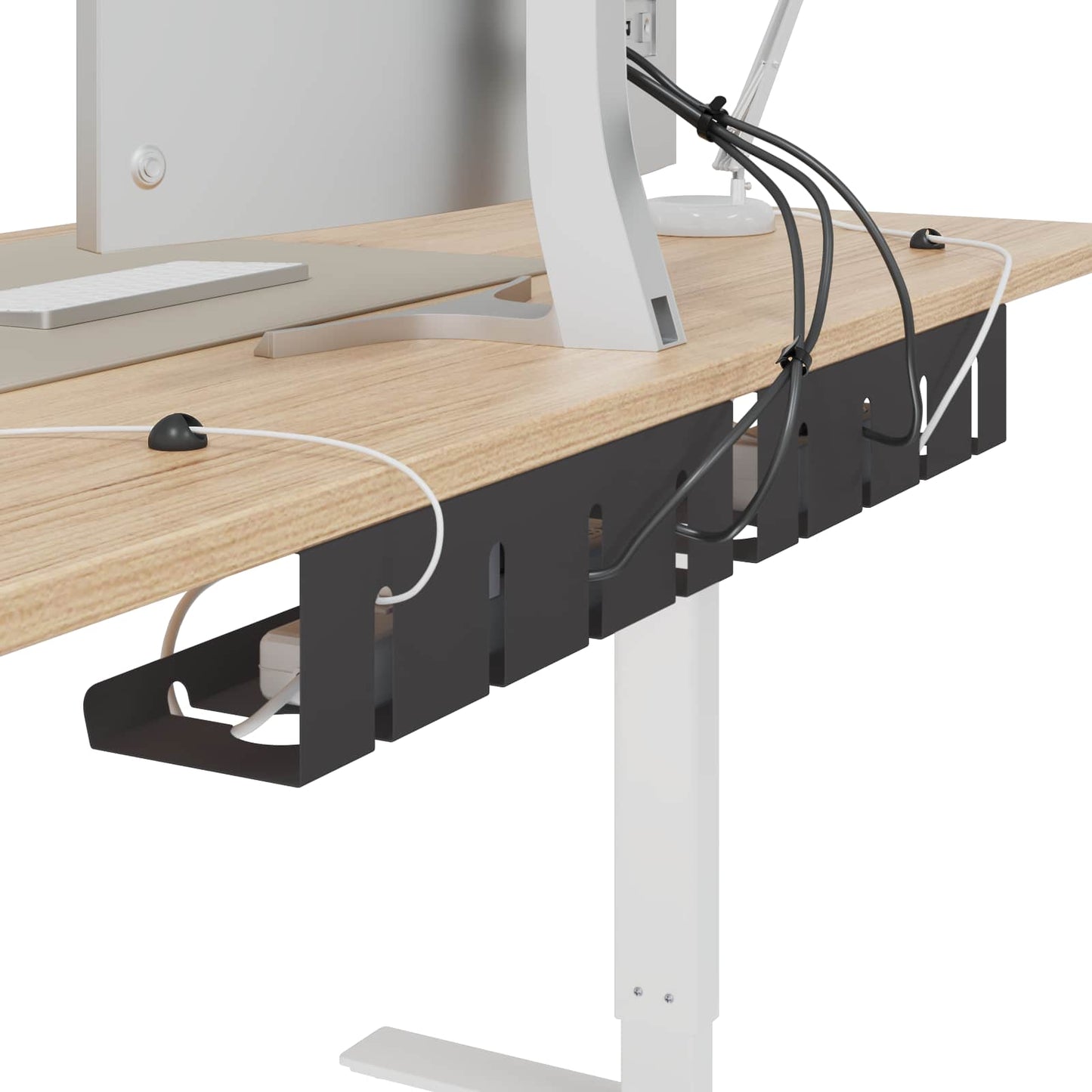 Unter dem Schreibtisch Kabelmanagement Tray 2 Stk. Schwarz