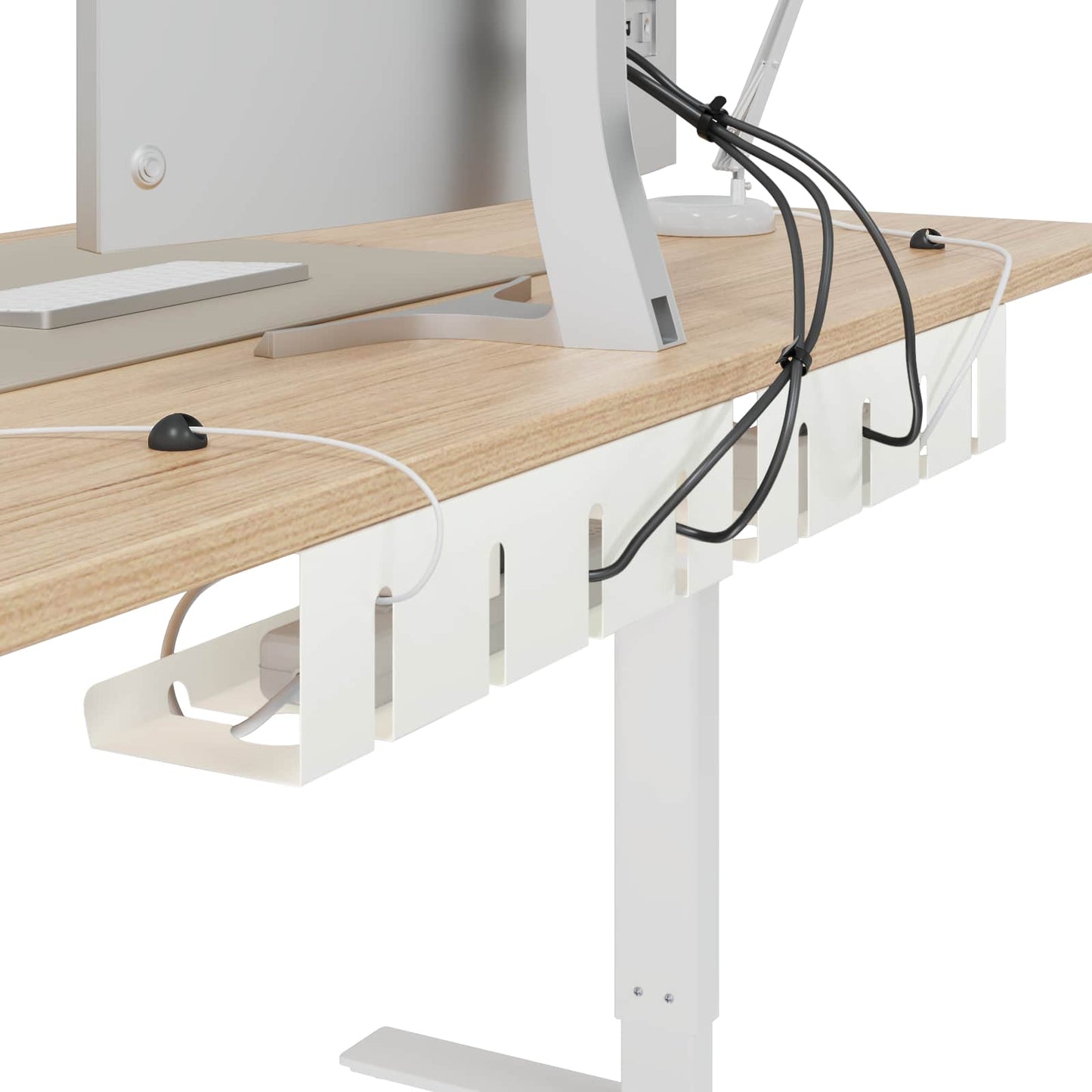 Unter dem Schreibtisch Kabelmanagement Tray 2 Stk. Weiß