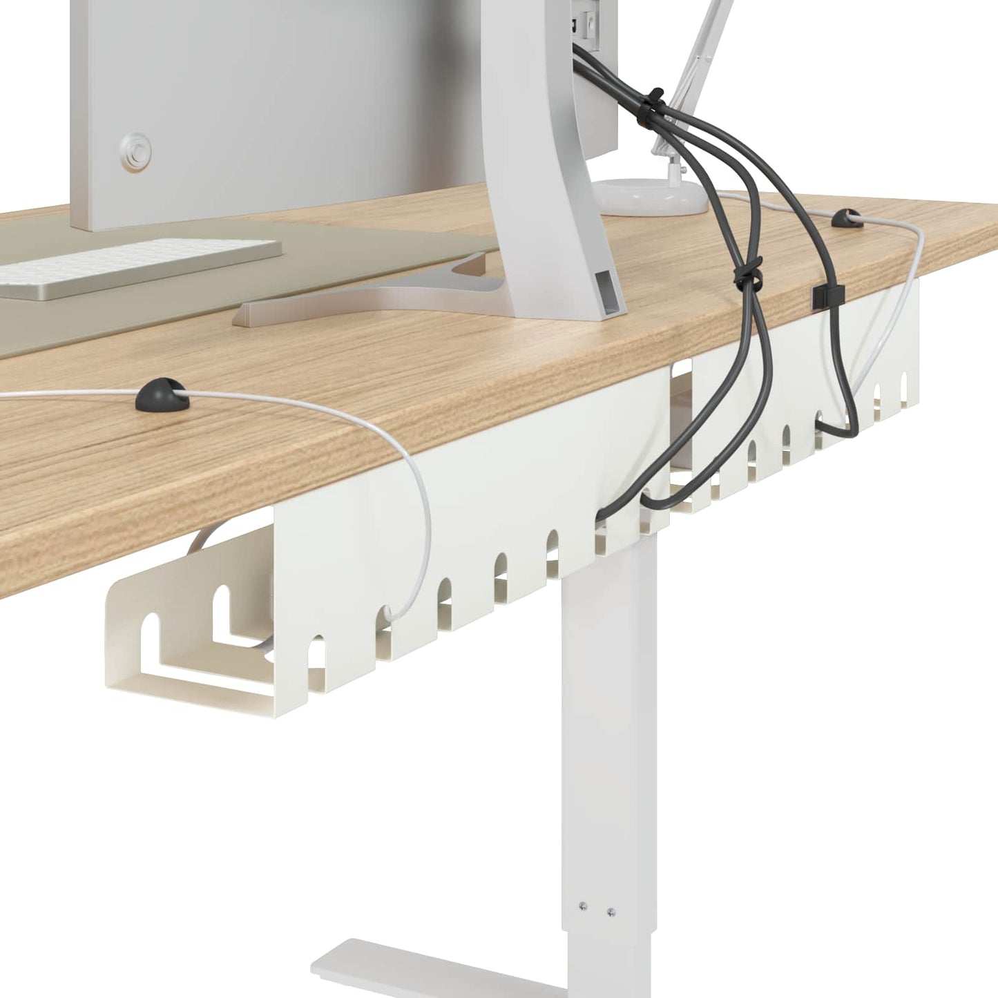 Unter dem Schreibtisch Kabelmanagement Tray 2 Stk. Weiß