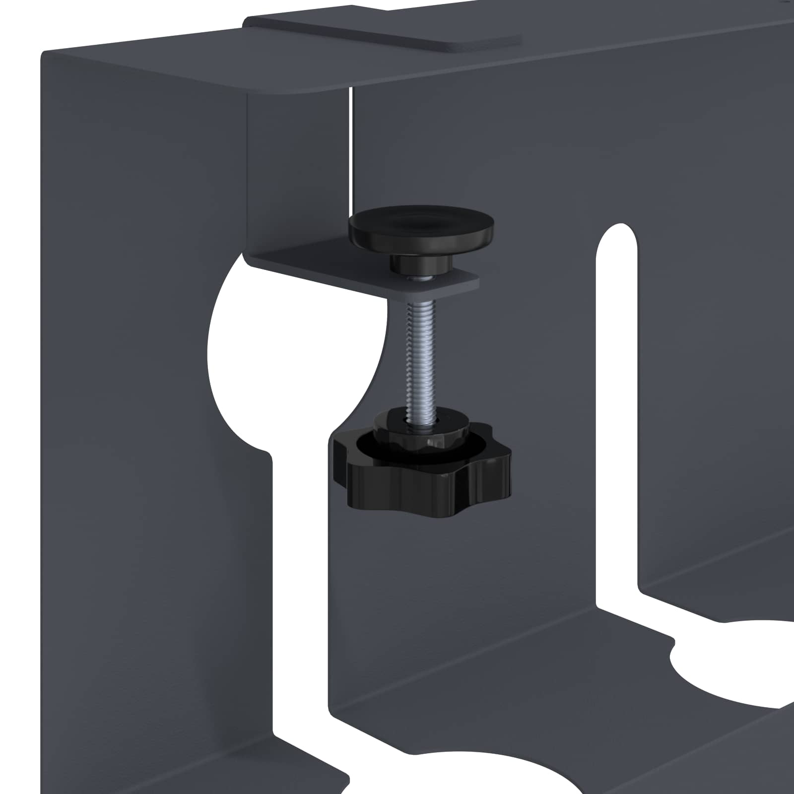Unter dem Schreibtisch Kabelmanagement Tray 2 Stk. Anthrazit