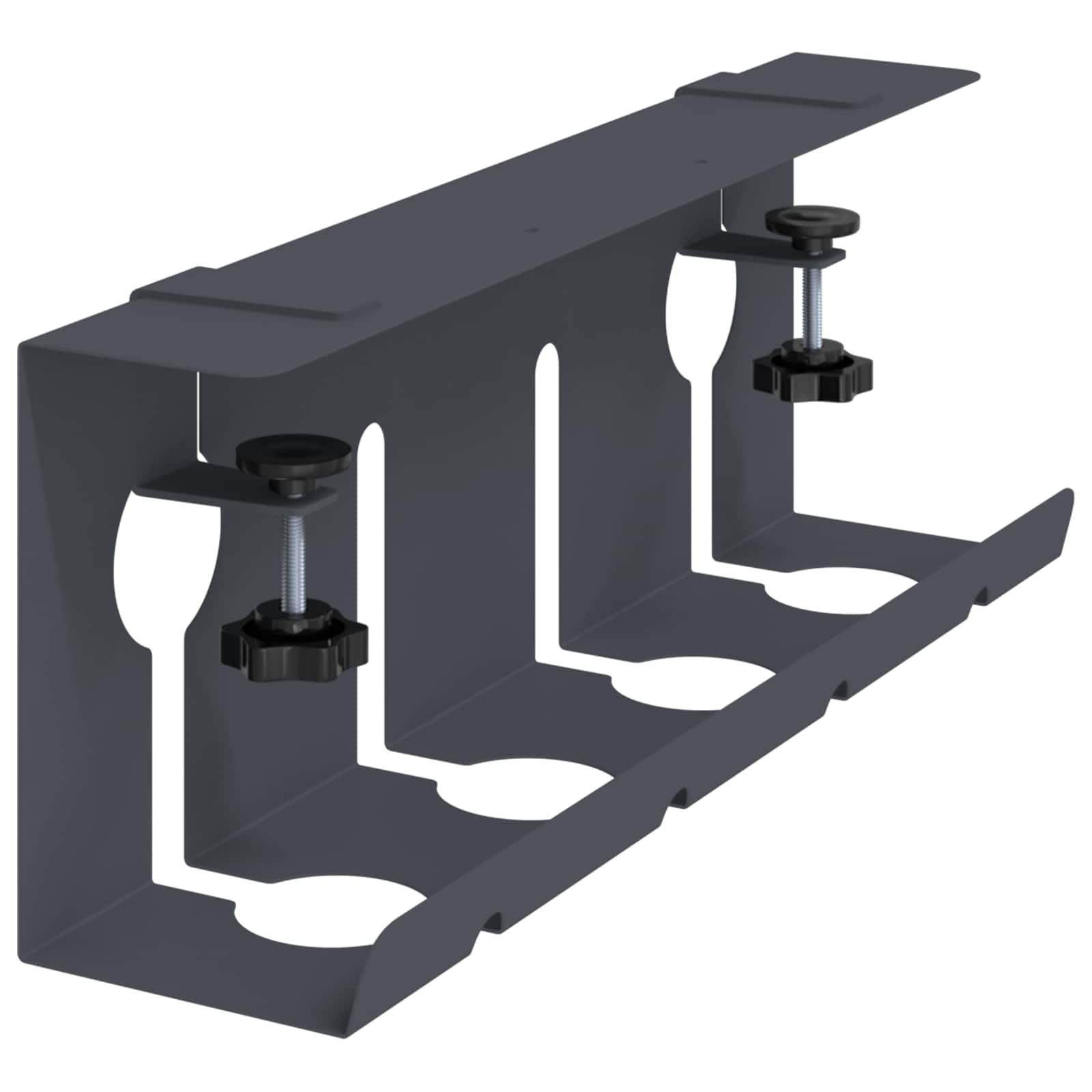 Unter dem Schreibtisch Kabelmanagement Tray 2 Stk. Anthrazit