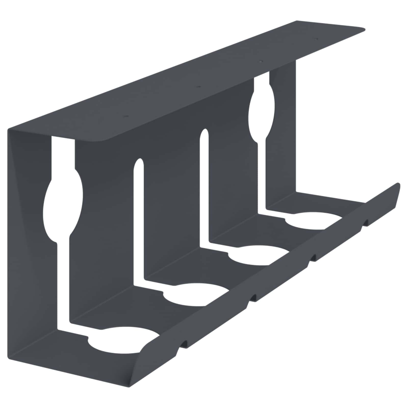 Unter dem Schreibtisch Kabelmanagement Tray 2 Stk. Anthrazit
