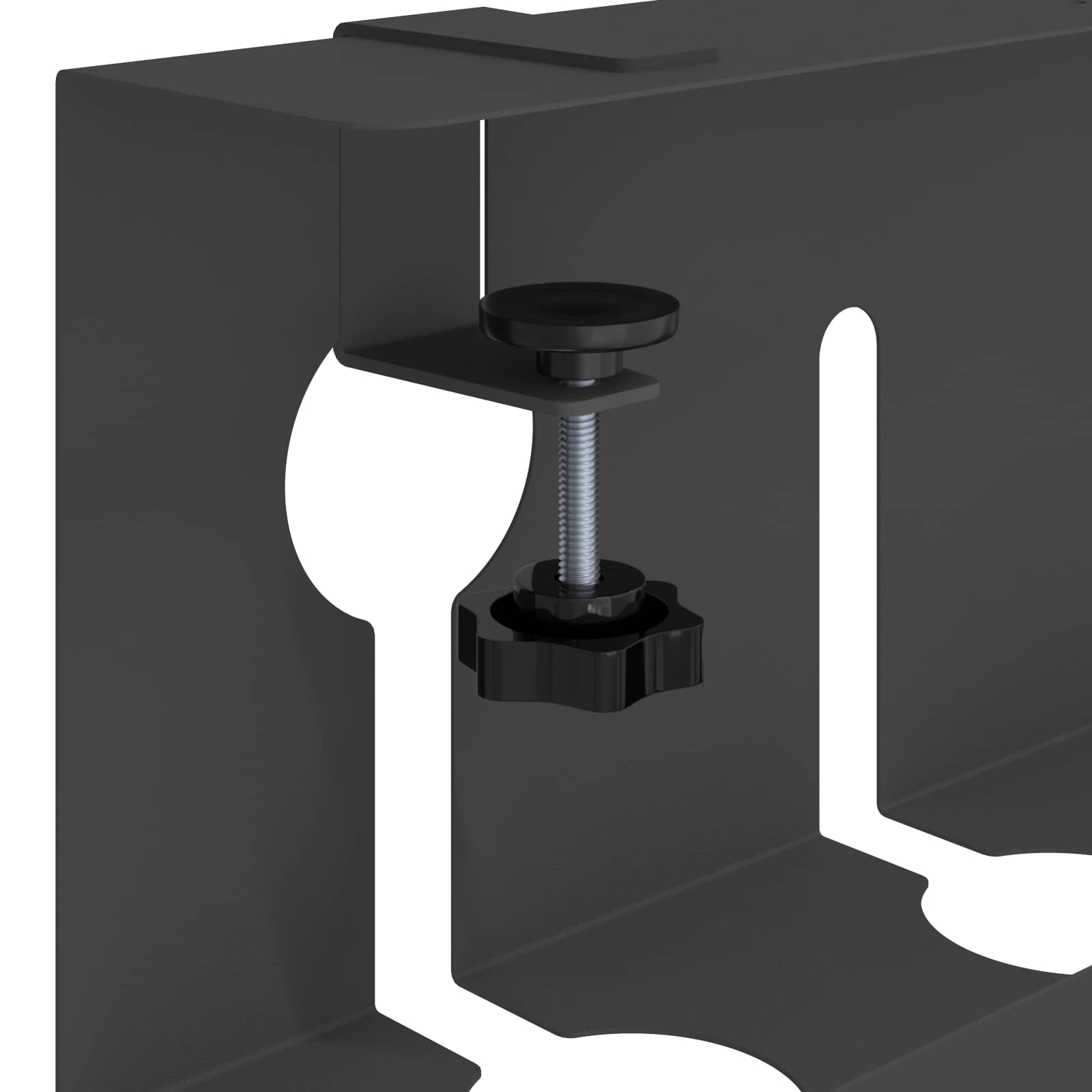 Unter dem Schreibtisch Kabelmanagement Tray 2 Stk. Schwarz
