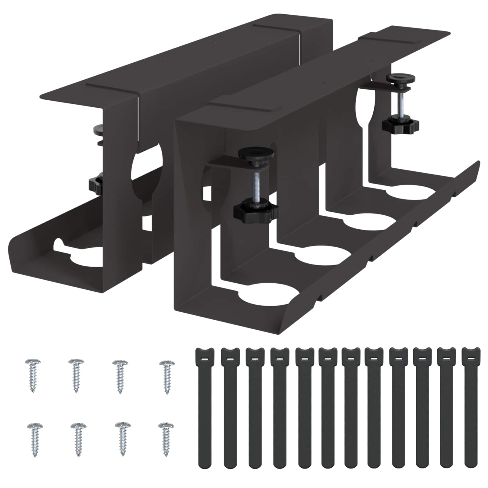 Unter dem Schreibtisch Kabelmanagement Tray 2 Stk. Schwarz