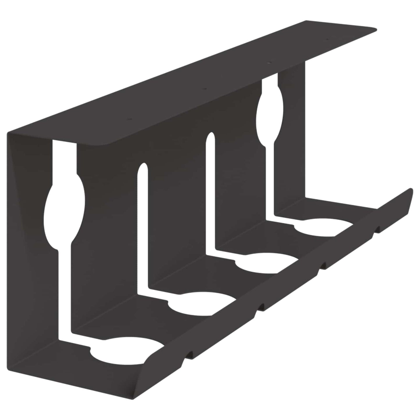 Unter dem Schreibtisch Kabelmanagement Tray 2 Stk. Schwarz