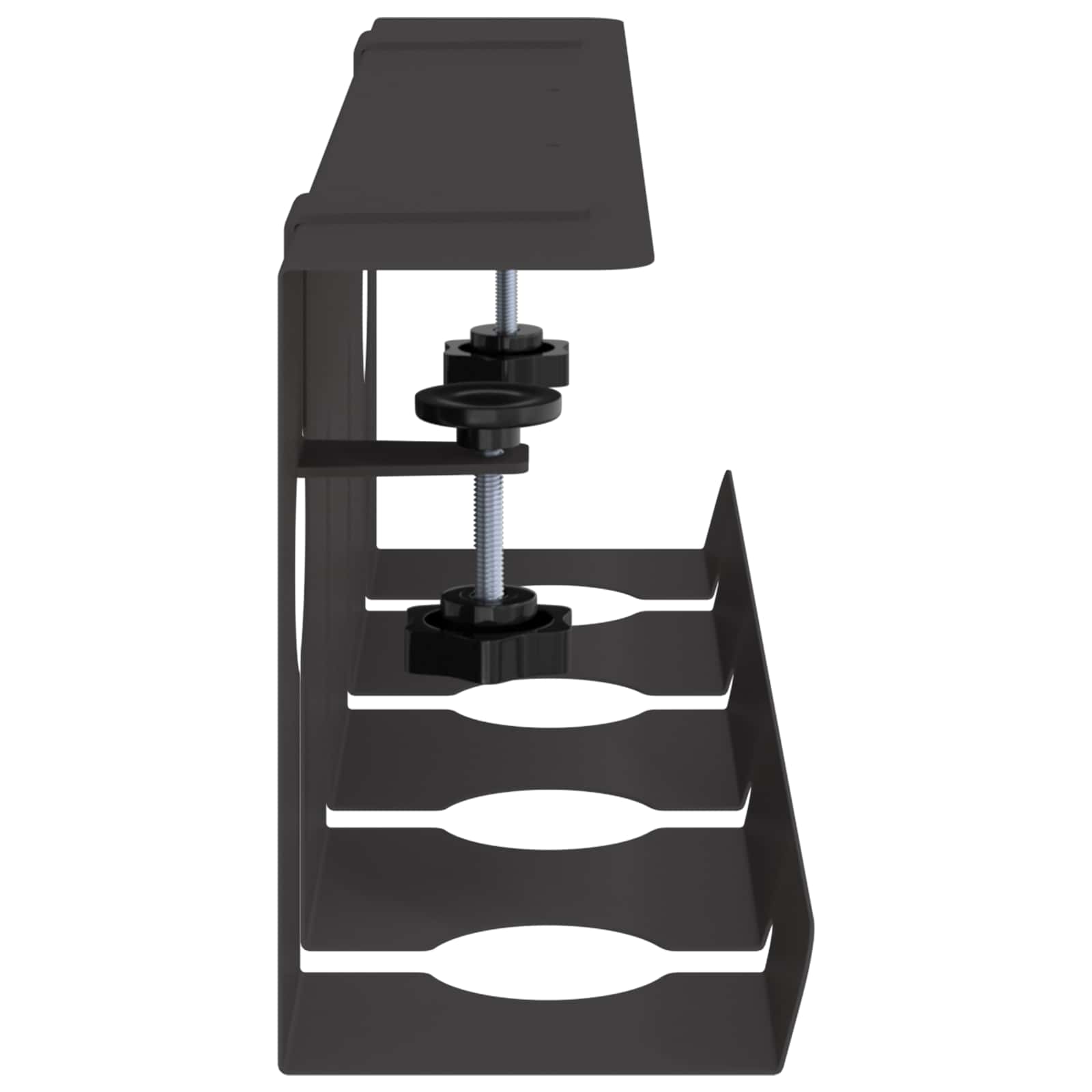 Unter dem Schreibtisch Kabelmanagement Tray 2 Stk. Schwarz