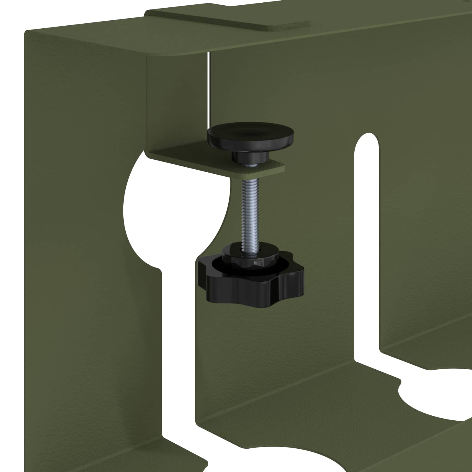 Unter dem Schreibtisch Kabelmanagement Tray 2 Stk. Olivgrün