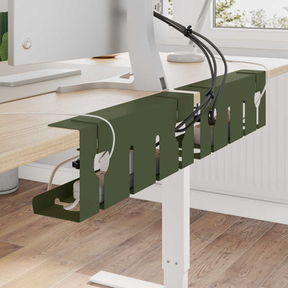 Unter dem Schreibtisch Kabelmanagement Tray 2 Stk. Olivgrün