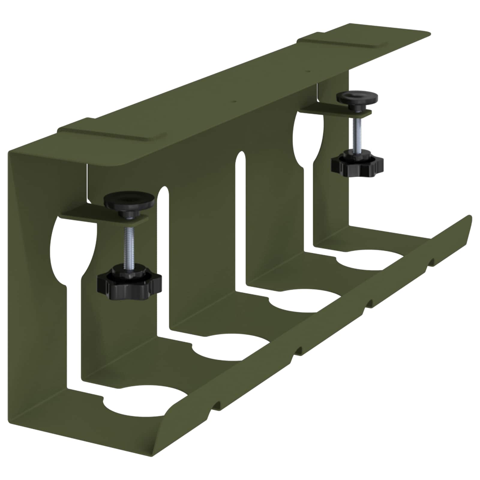 Unter dem Schreibtisch Kabelmanagement Tray 2 Stk. Olivgrün
