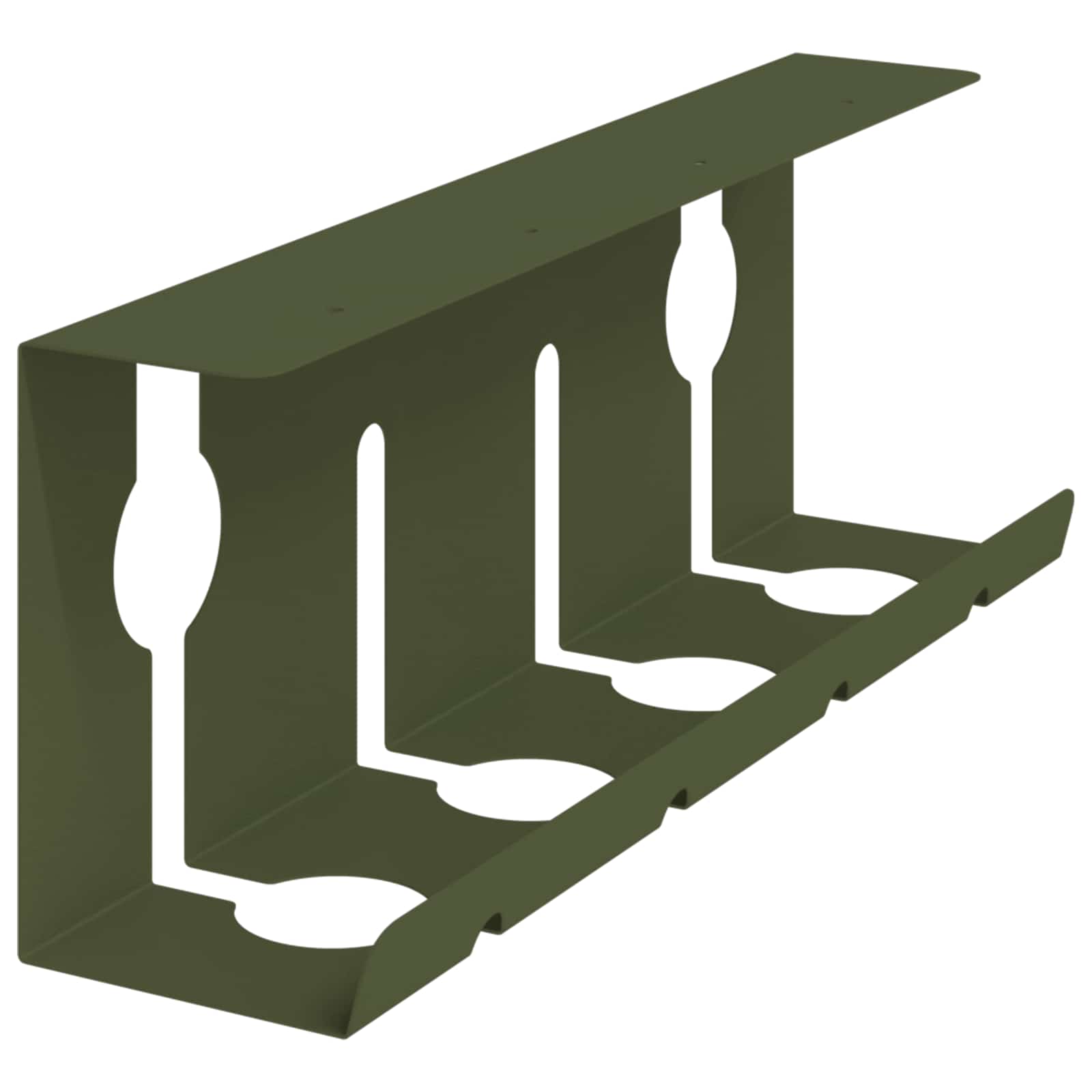 Unter dem Schreibtisch Kabelmanagement Tray 2 Stk. Olivgrün
