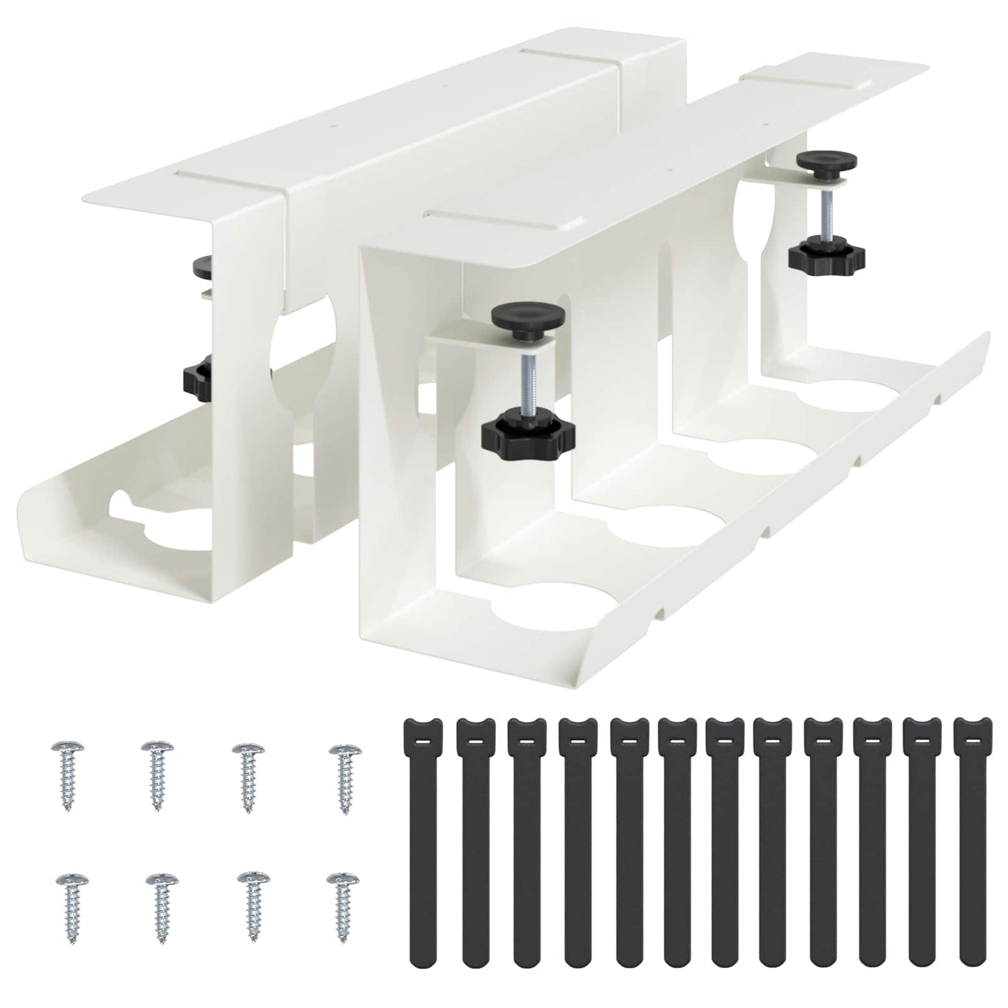 Unter dem Schreibtisch Kabelmanagement Tray 2 Stk. Weiß