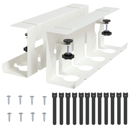 Unter dem Schreibtisch Kabelmanagement Tray 2 Stk. Weiß