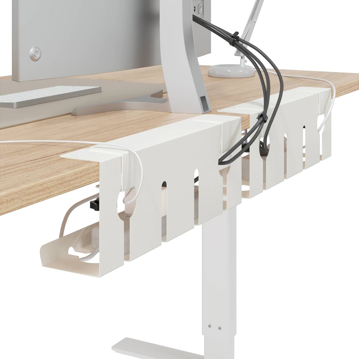 Unter dem Schreibtisch Kabelmanagement Tray 2 Stk. Weiß