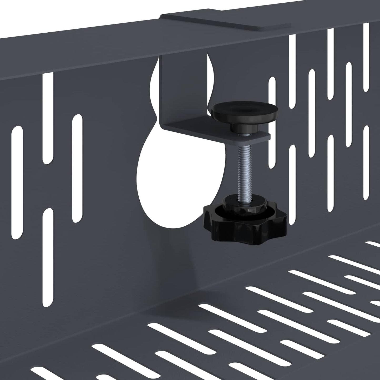 Unter dem Schreibtisch Kabelmanagement Tray 2 Stk. Anthrazit