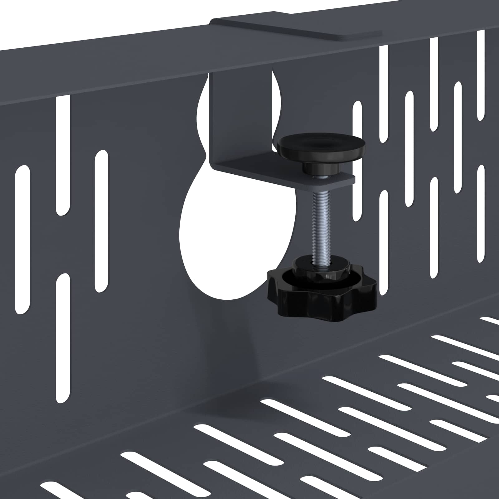 Unter dem Schreibtisch Kabelmanagement Tray 2 Stk. Anthrazit