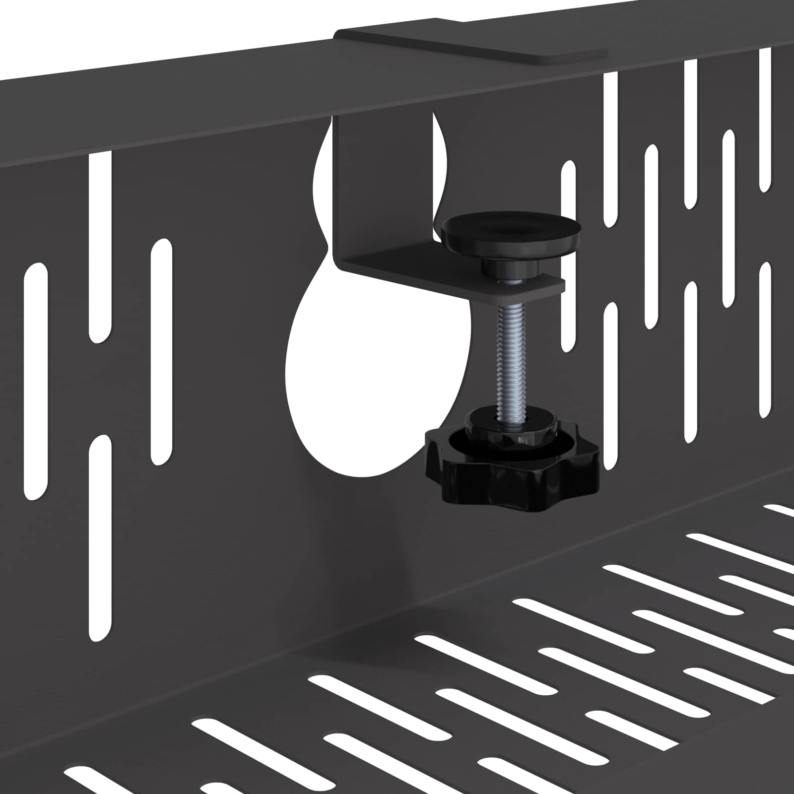 Unter dem Schreibtisch Kabelmanagement Tray 2 Stk. Schwarz