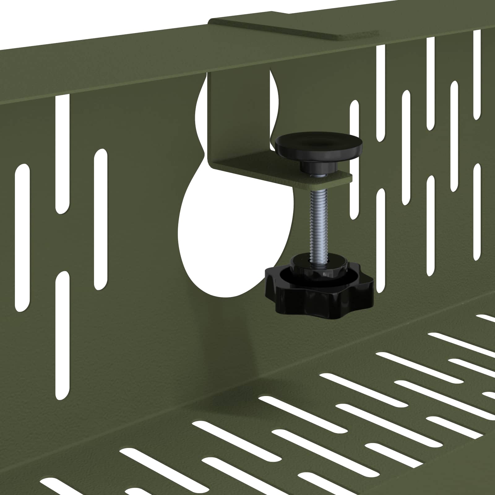 Unter dem Schreibtisch Kabelmanagement Tray 2 Stk. Olivgrün