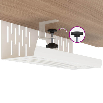 Unter dem Schreibtisch Kabelmanagement Tray 2 Stk. Weiß