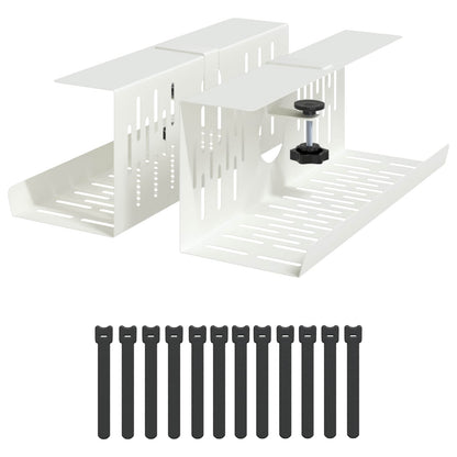 Unter dem Schreibtisch Kabelmanagement Tray 2 Stk. Weiß