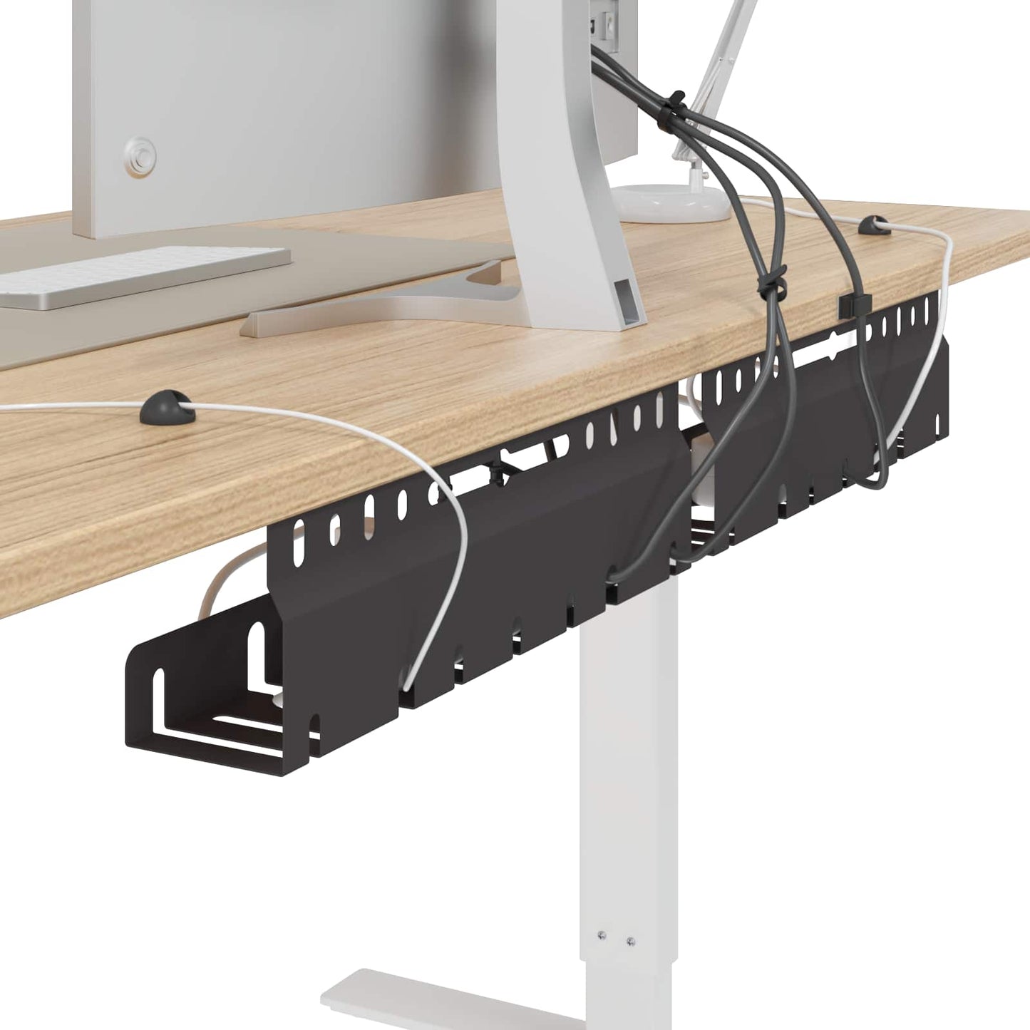 Unter dem Schreibtisch Kabelmanagement Tray 2 Stk. Schwarz