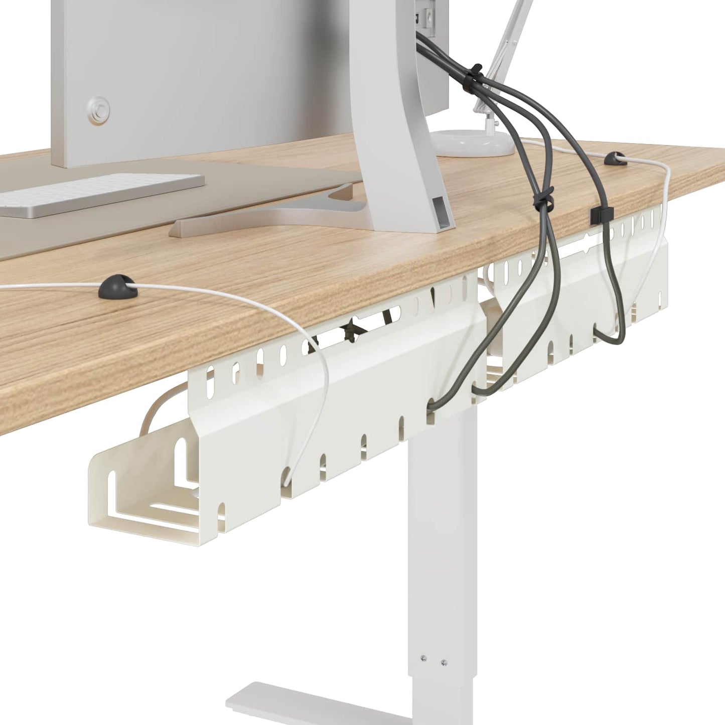 Unter dem Schreibtisch Kabelmanagement Tray 2 Stk. Weiß