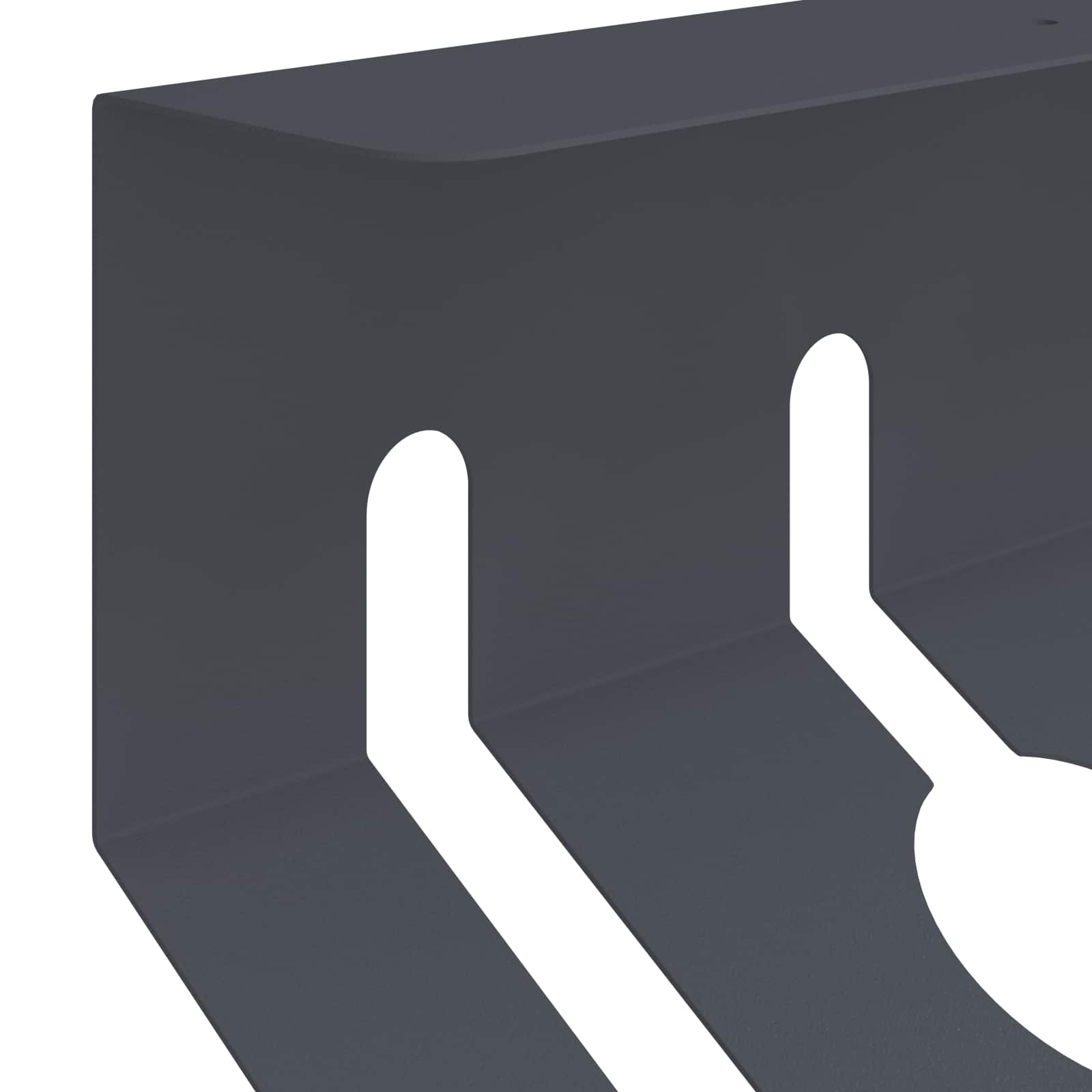 Unter dem Schreibtisch Kabelmanagement Tray 2 Stk. Anthrazit