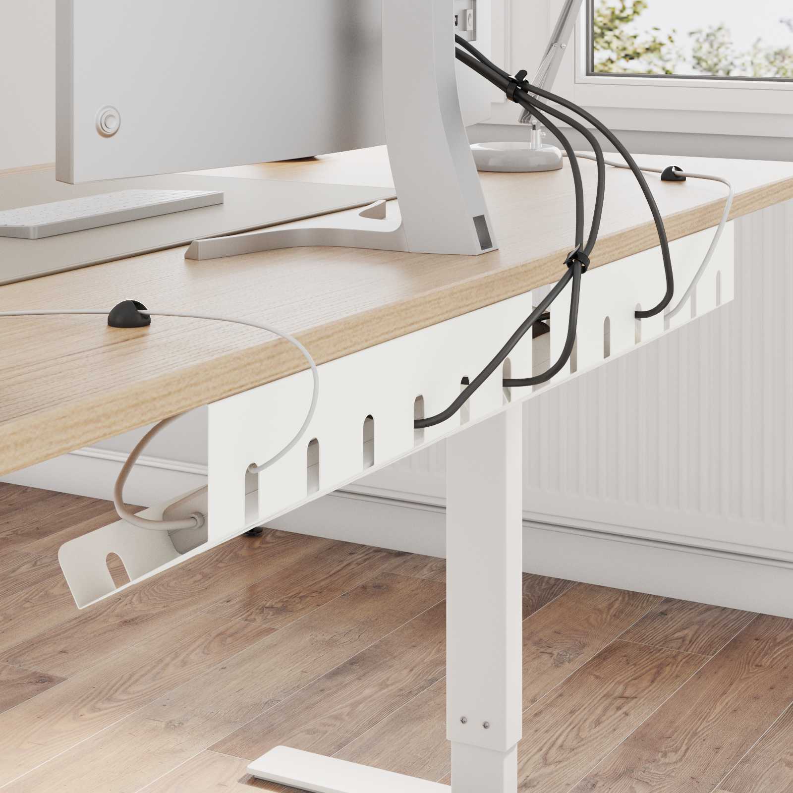 Unter dem Schreibtisch Kabelmanagement Tray 2 Stk. Weiß