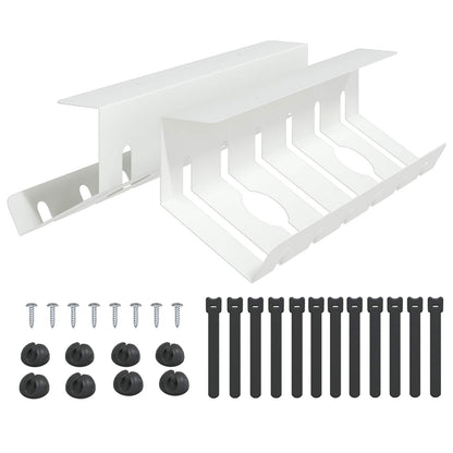 Unter dem Schreibtisch Kabelmanagement Tray 2 Stk. Weiß