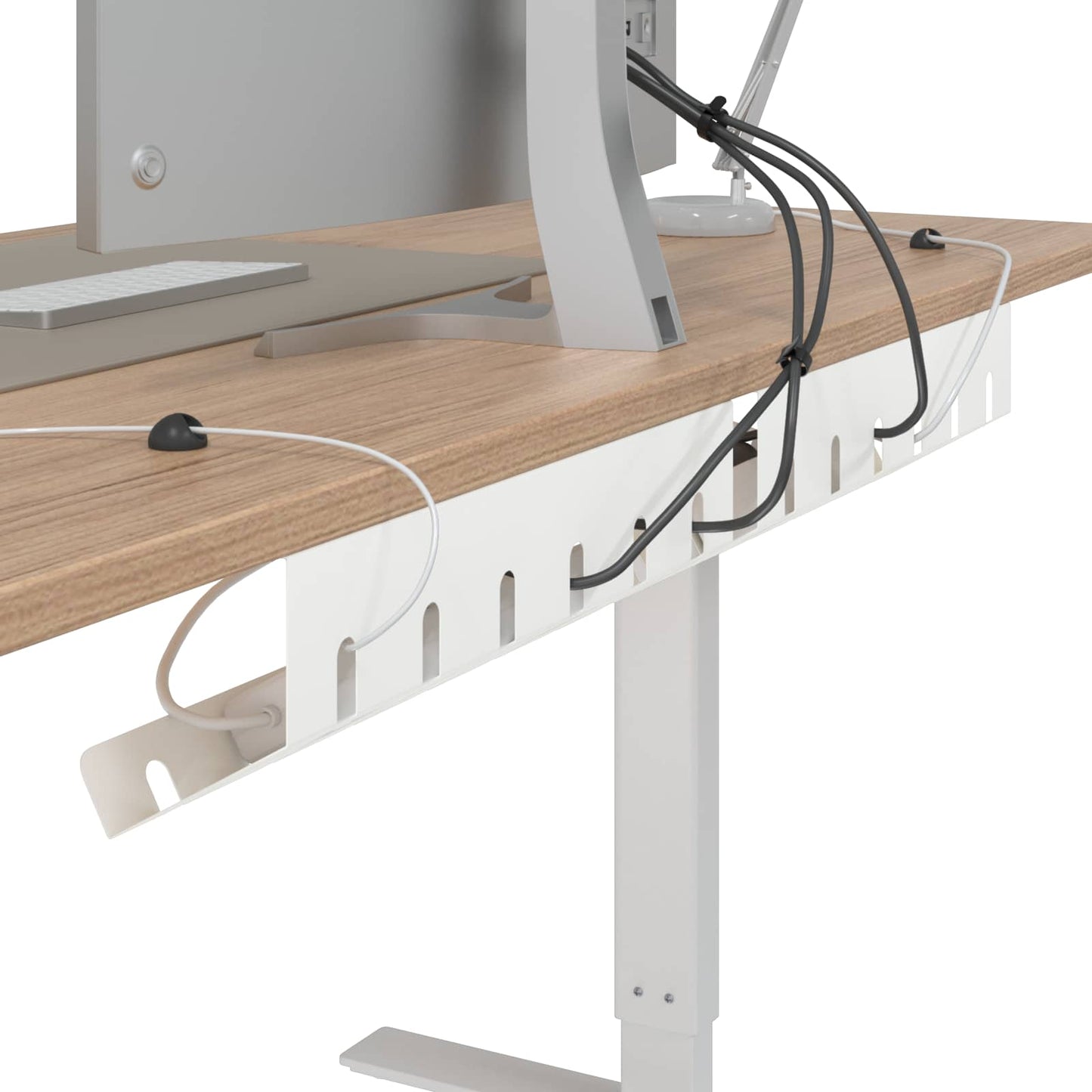 Unter dem Schreibtisch Kabelmanagement Tray 2 Stk. Weiß