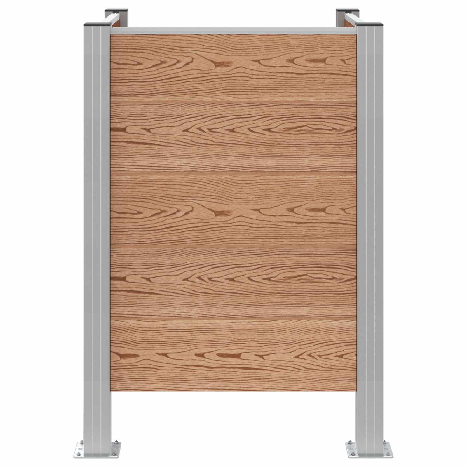 Mülltonnenzaun Braun 85 x 85 x 115 cm Aluminium and WPC