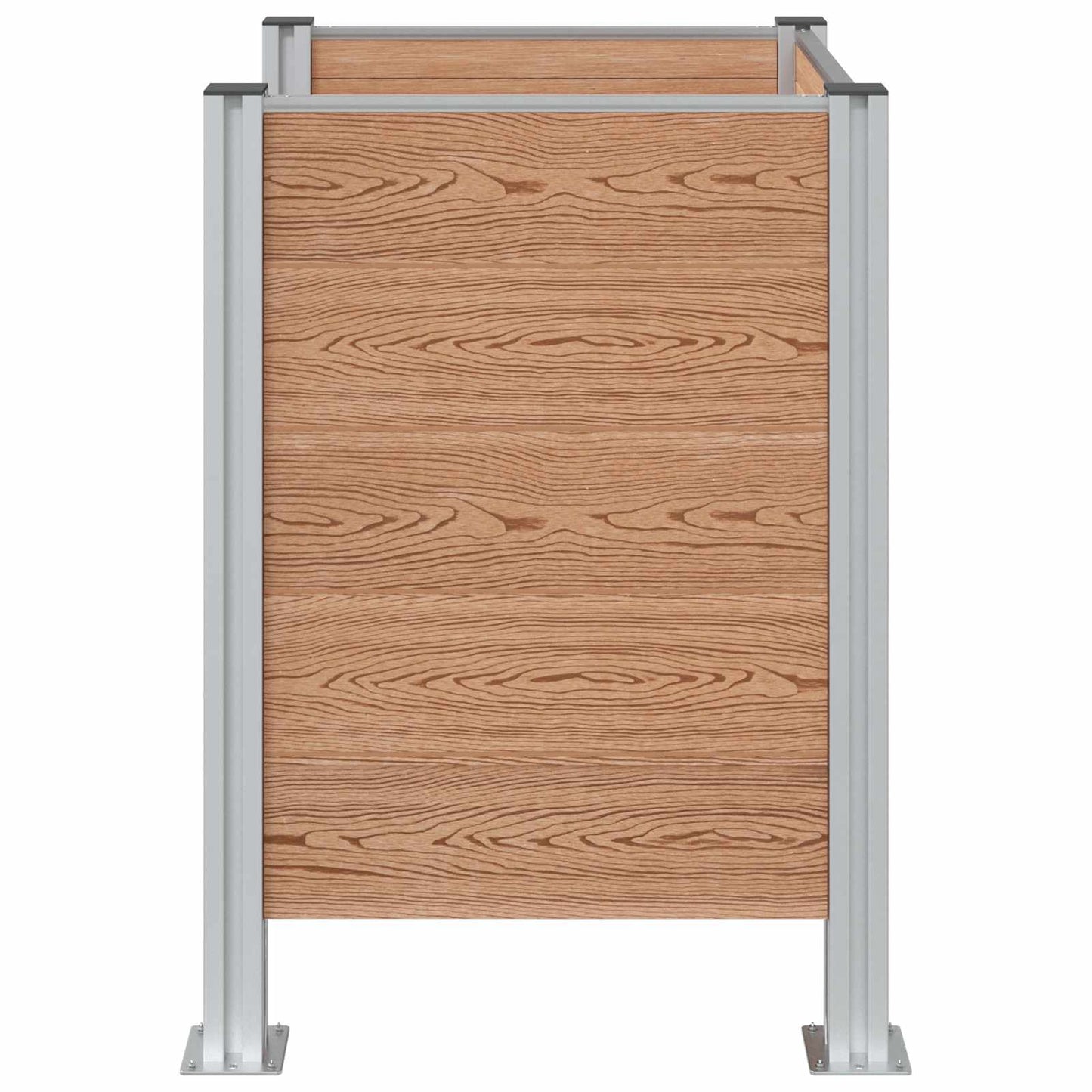 Mülltonnenzaun Braun 85 x 85 x 115 cm Aluminium and WPC