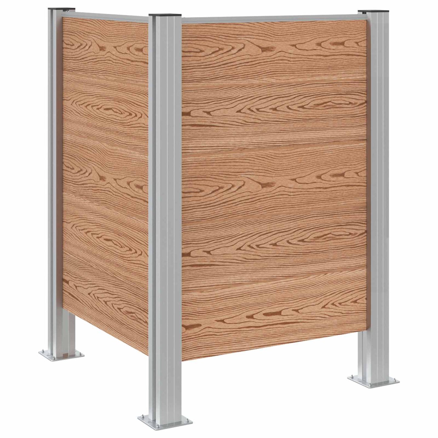 Mülltonnenzaun Braun 85 x 85 x 115 cm Aluminium and WPC