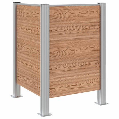 Mülltonnenzaun Braun 85 x 85 x 115 cm Aluminium and WPC