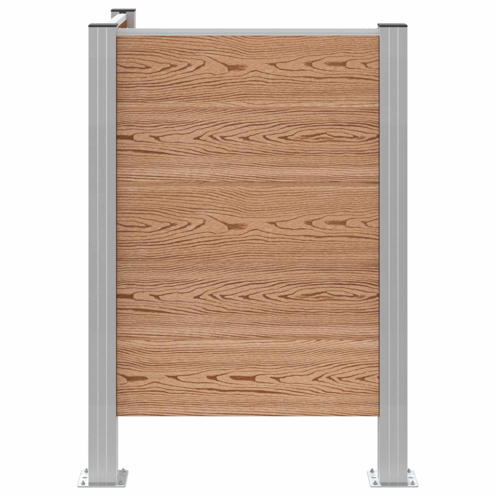 Mülltonnenzaun Braun 85 x 85 x 115 cm Aluminium and WPC