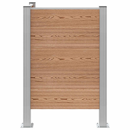Mülltonnenzaun Braun 85 x 85 x 115 cm Aluminium and WPC