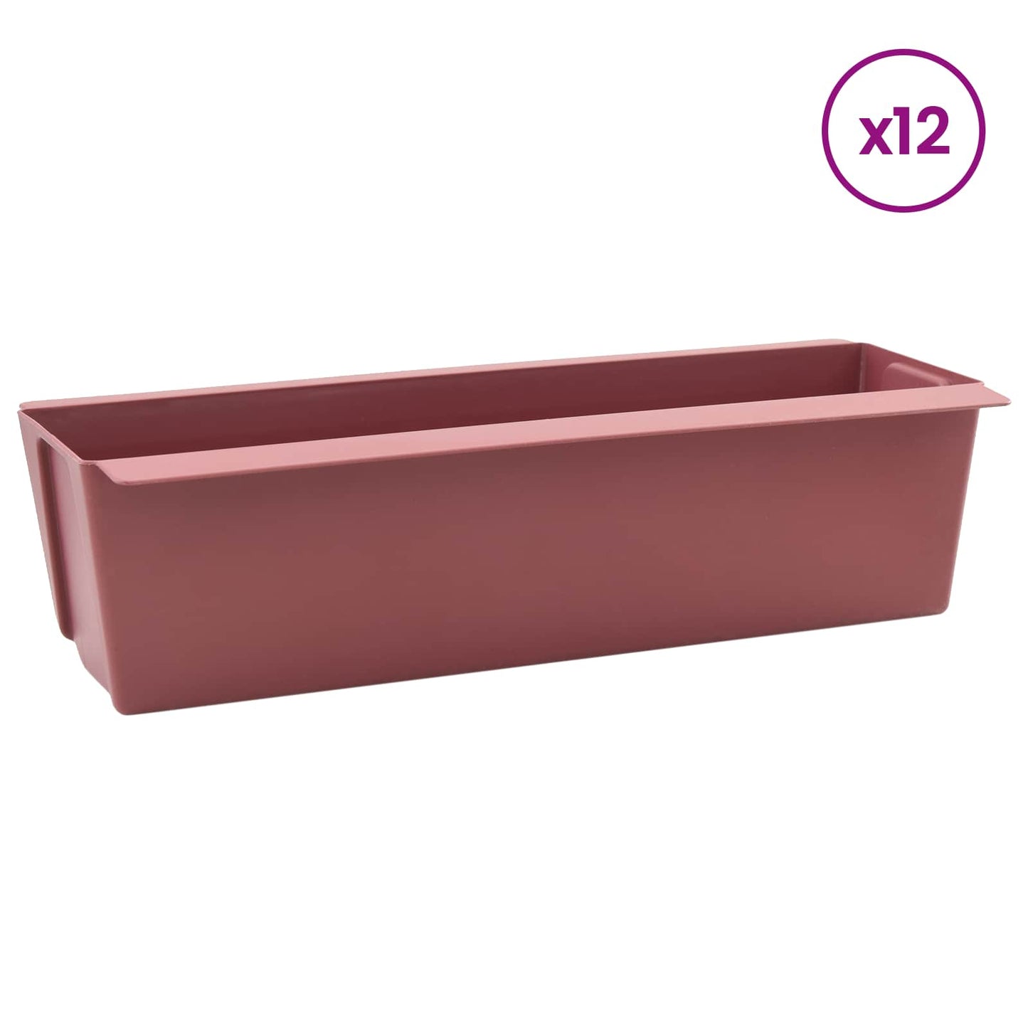 Blumenboxen für Euro-Paletten 12 stk. Braun 36,5 x 14 x 9,5 cm