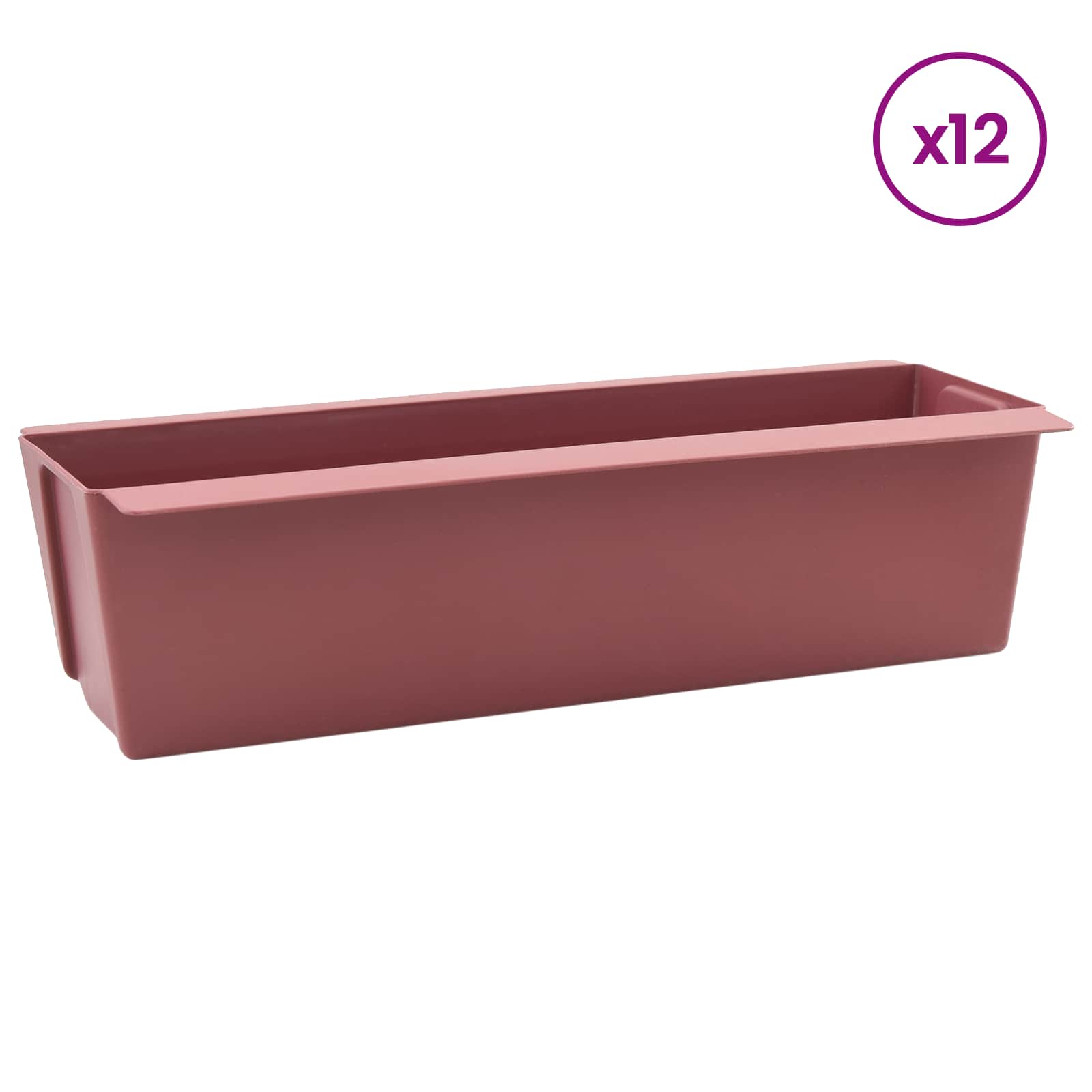 Blumenboxen für Euro-Paletten 12 stk. Braun 36,5 x 14 x 9,5 cm