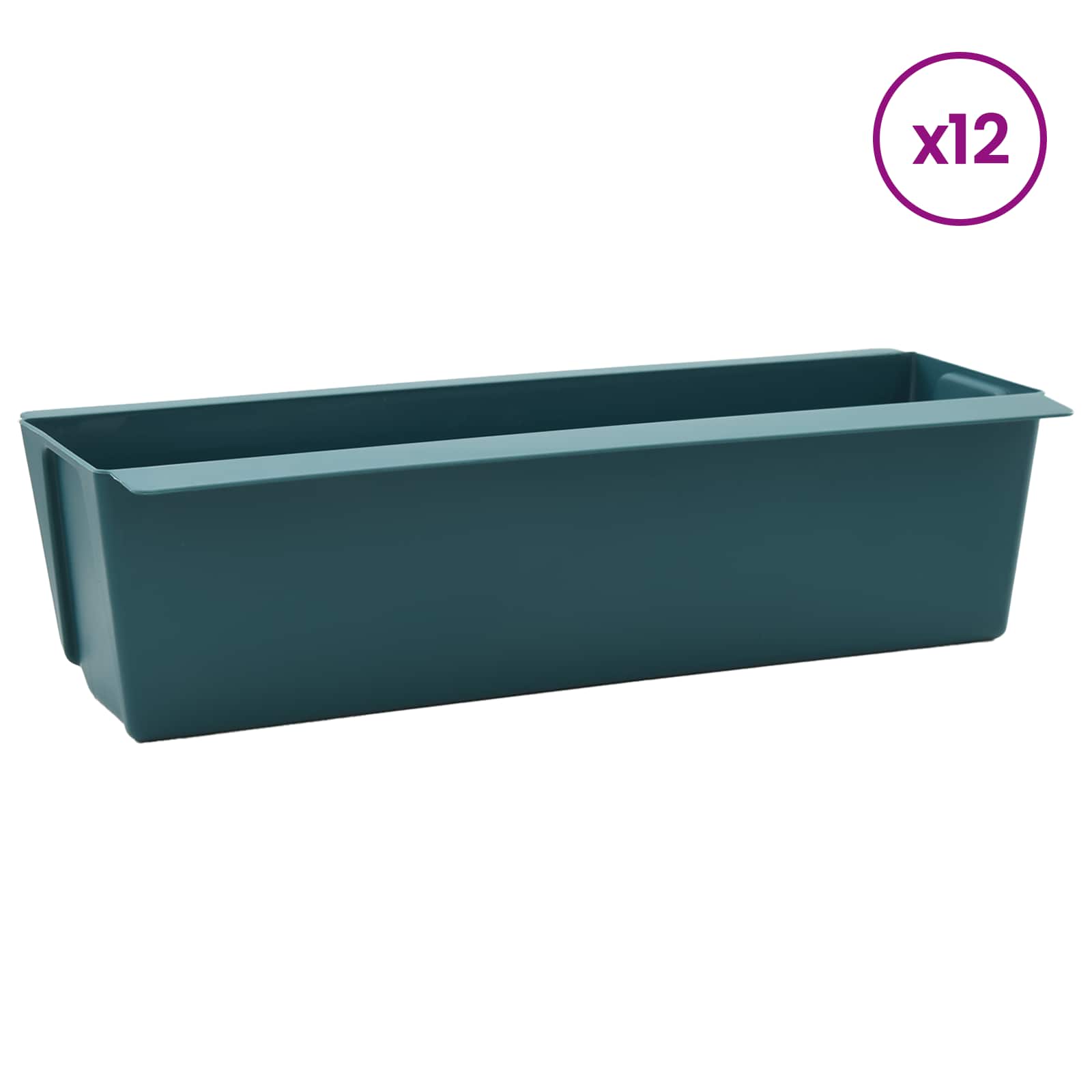 Blumenboxen für Euro-Paletten 12 stk. Grün 36 x 13,5 x 9,5 cm