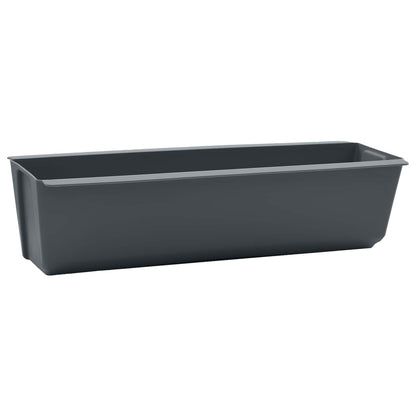 Blumenboxen für Euro-Paletten 24 stk. Grau 36 x 13,5 x 9,5 cm