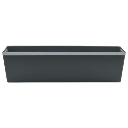 Blumenboxen für Euro-Paletten 24 stk. Grau 36 x 13,5 x 9,5 cm