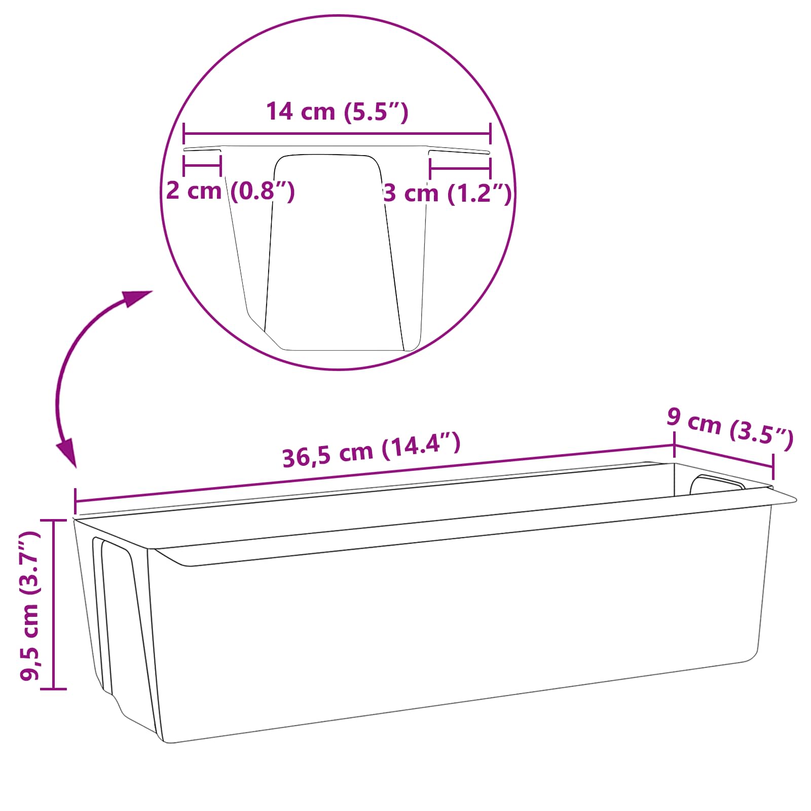 Blumenboxen für Euro-Paletten 24 stk. Braun 36 x 13,5 x 9,5 cm