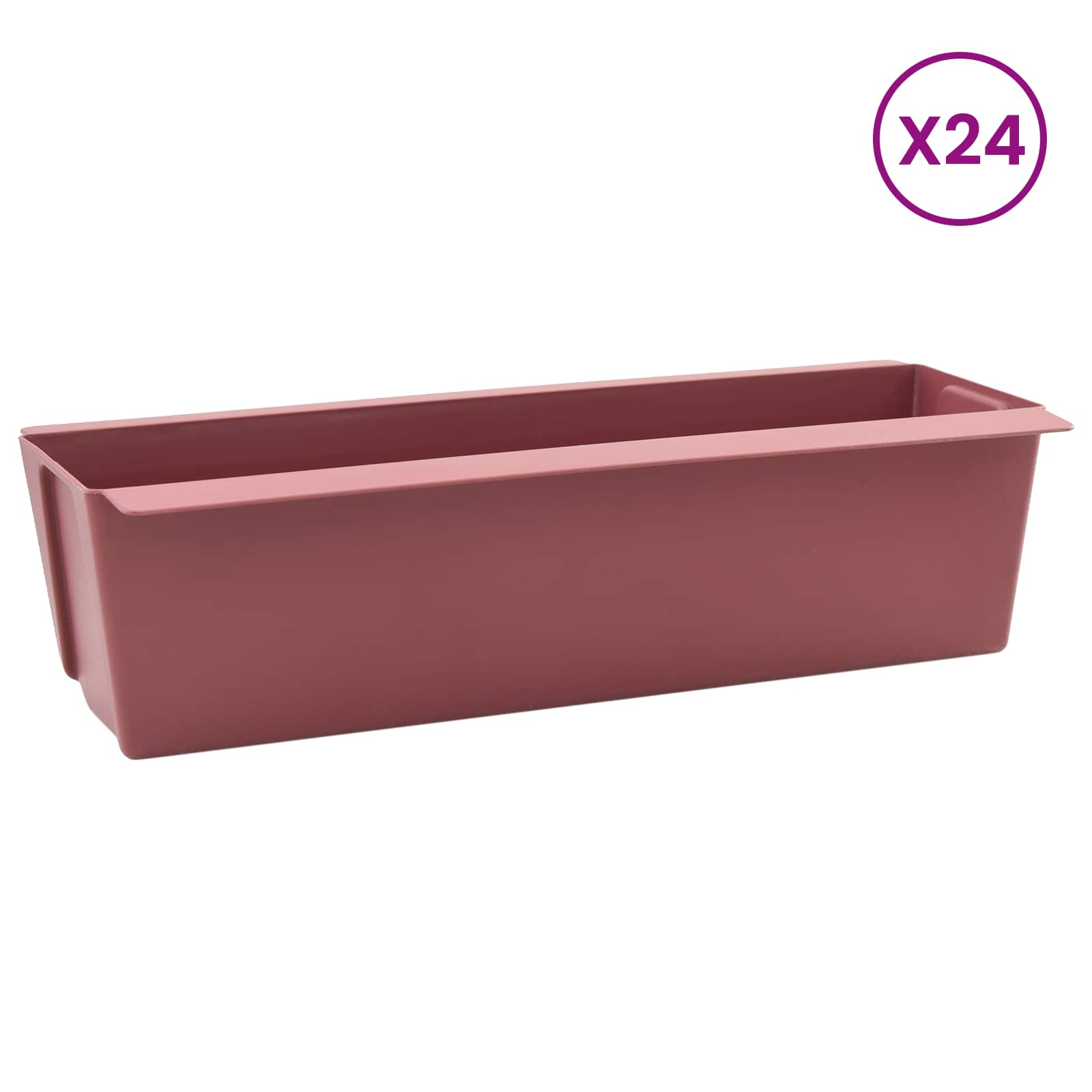 Blumenboxen für Euro-Paletten 24 stk. Braun 36 x 13,5 x 9,5 cm