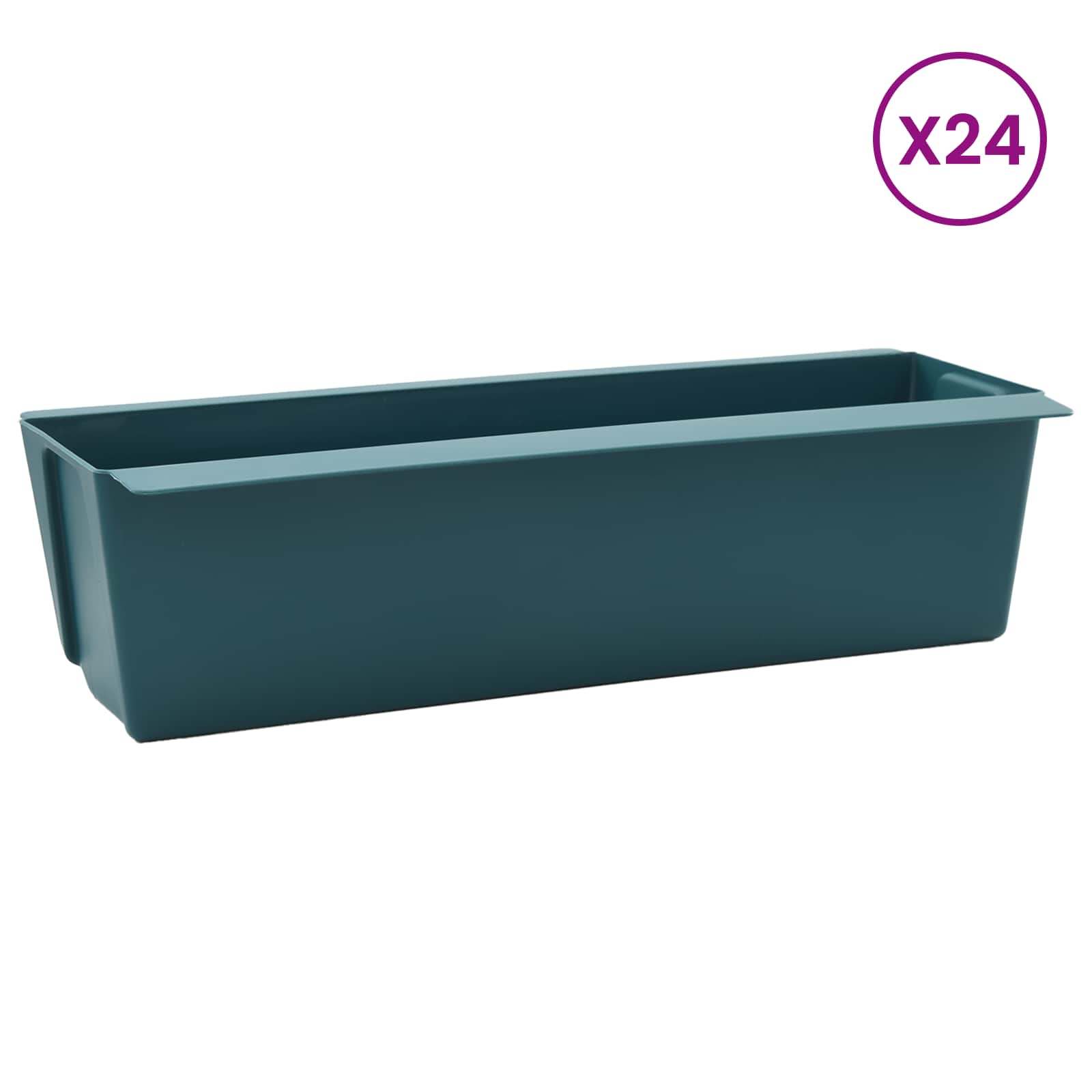 Blumenboxen für Euro-Paletten 24 stk. Grün 36 x 13,5 x 9,5 cm