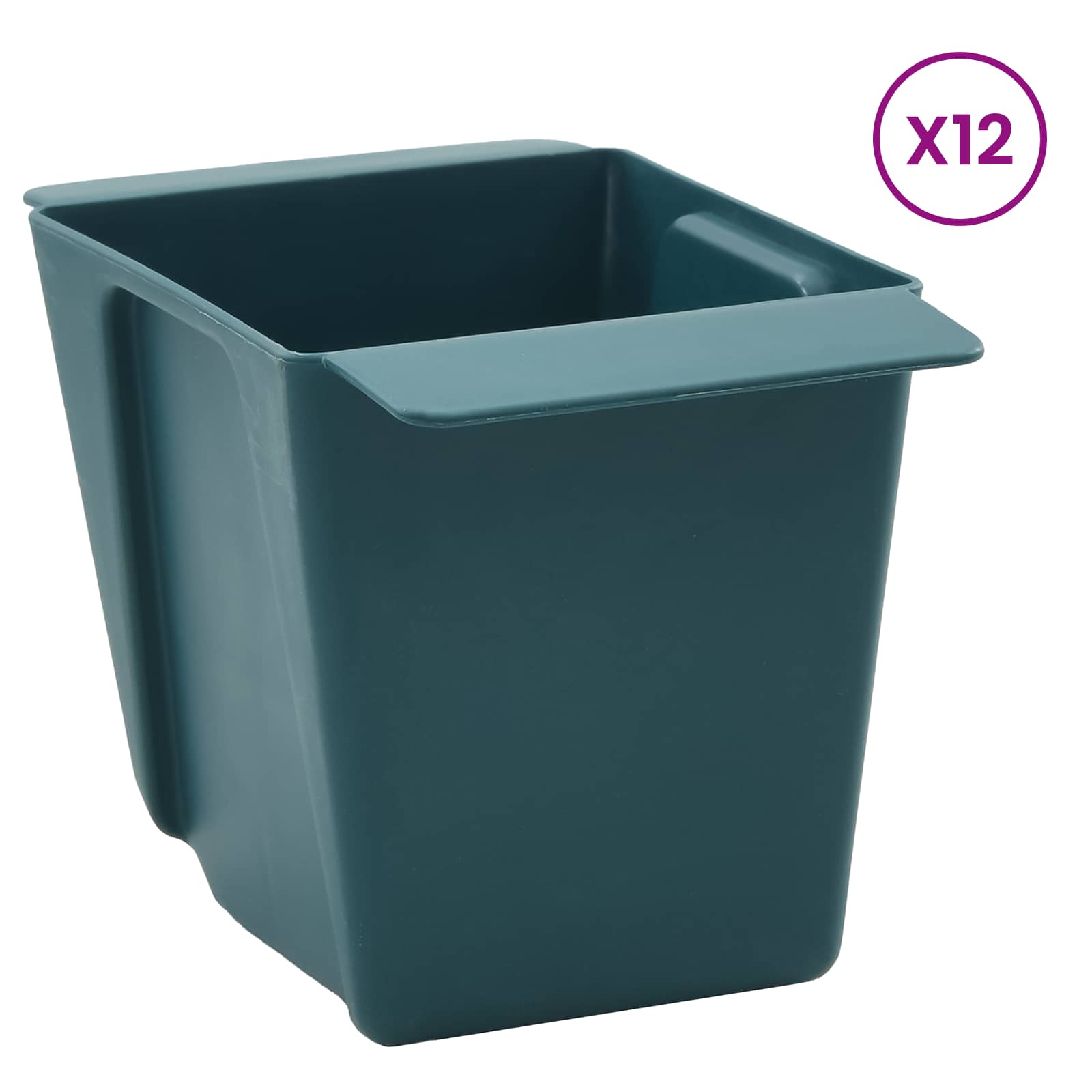Blumenboxen für Euro-Paletten 12 stk. Grün 14 x 9 x 9,5 cm