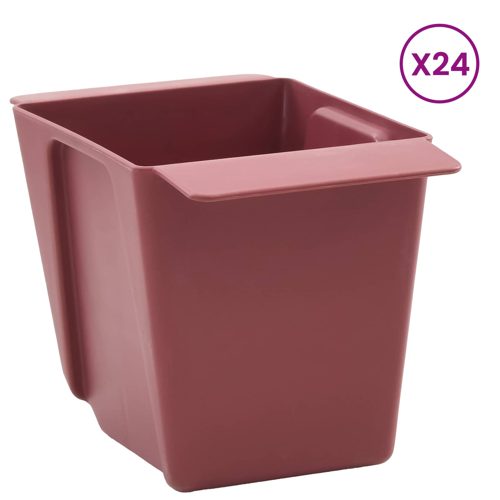 Blumenboxen für Euro-Paletten 24 stk. Braun 13,5 x 9 x 9,5 cm