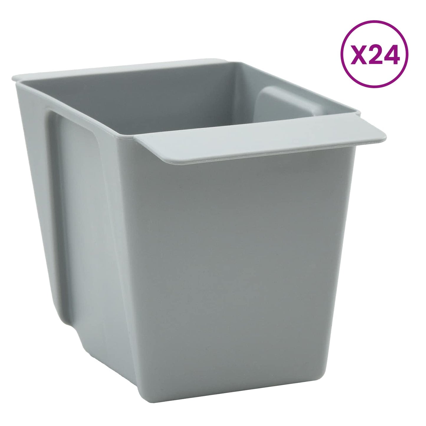 Blumenboxen für Euro-Paletten 24 stk. Hellgrau Polypropylen